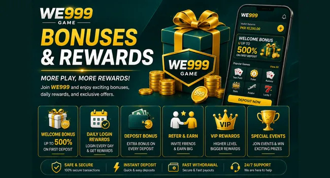 WE999 Bonuses and Rewards